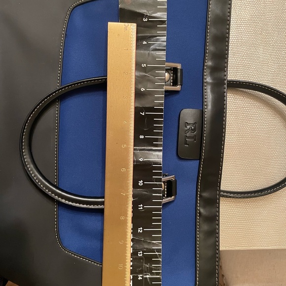 Ralph Lauren Women's Blue/Black Classic Tote Shoulder Bag - Picture 9 of 9